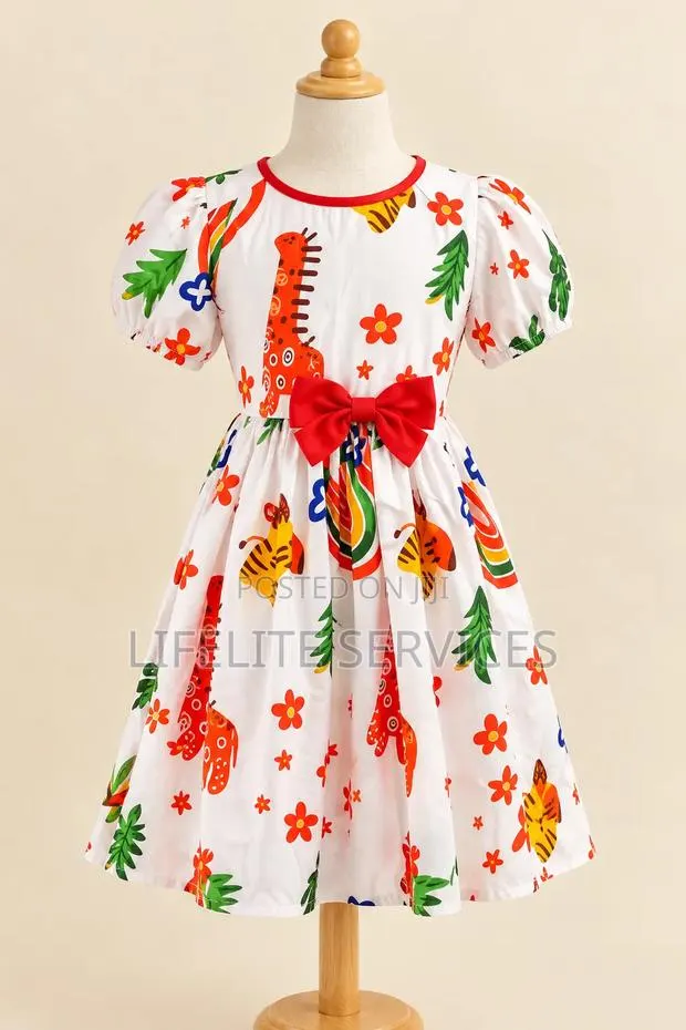 Beautiful Floral Design Dress for Girls 5 to 7yrs · Photo 1