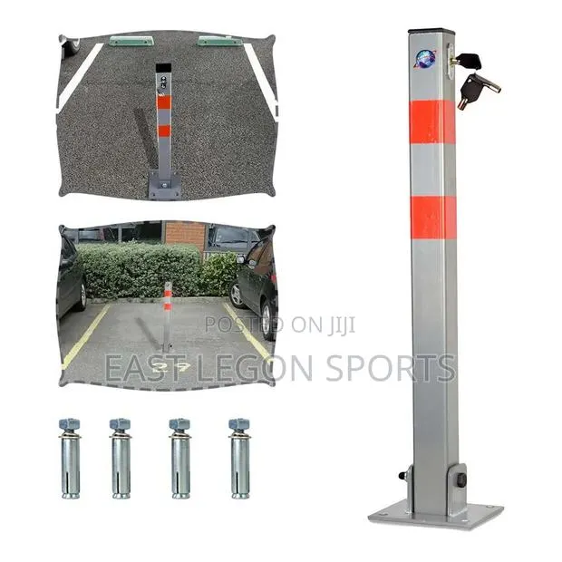 1x Metal Barrier Parking Pavement Vehicle Car Pole Truck Block Clamp · Photo 2
