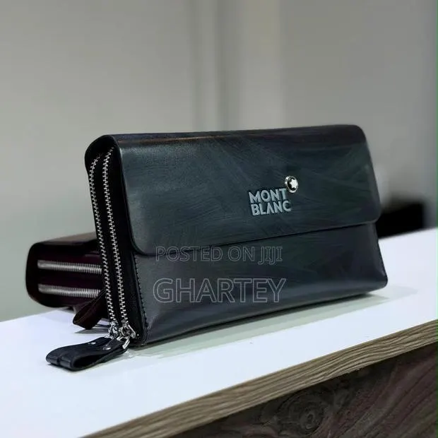 Premium Montblanc Leather Zipper Pouch,Available in 3 Beautiful Colors · Photo 1