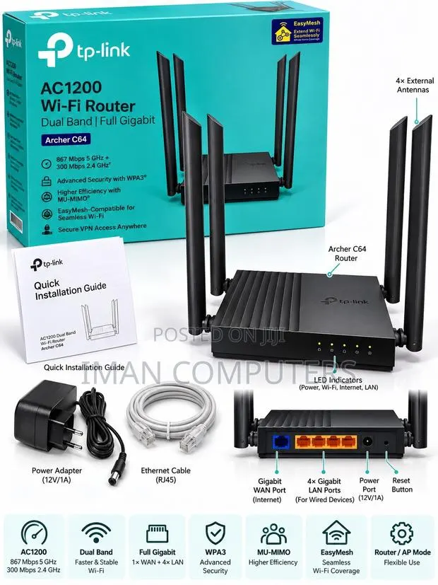 TP-Link Archer C64 — AC1200 Wi-Fi Router · Photo 1