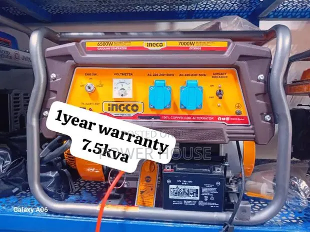 Crown Prime Ingco Generator 7.5kva Petrol 8500watts 7.5kva · Photo 1