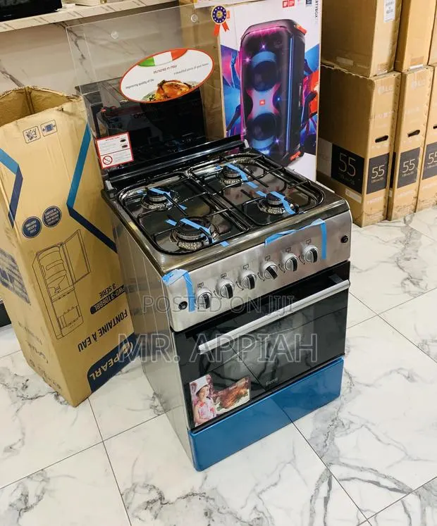 Get Unique Ferre 60x60cm 4 Burner Freestanding Cooker(Gray)Oven. · Photo 1