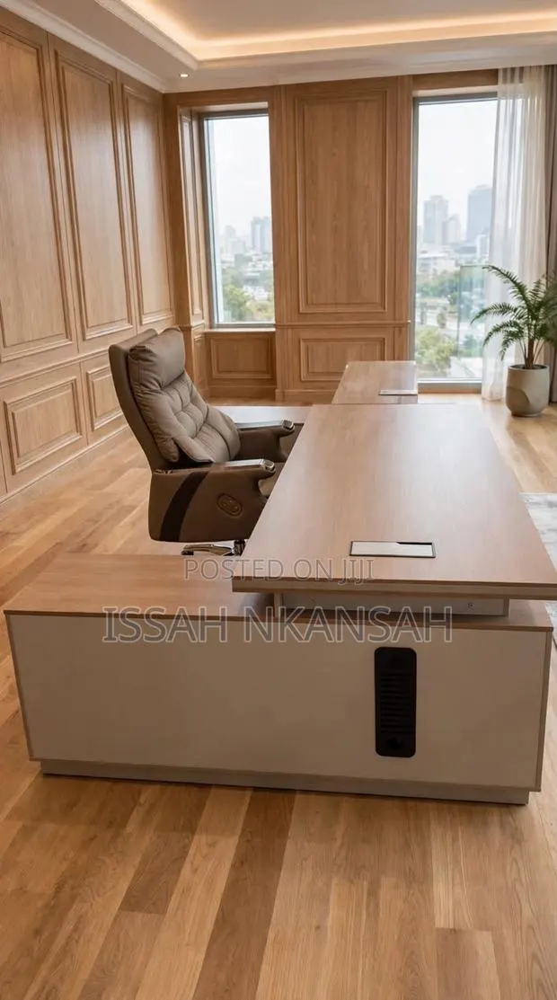 L Shape Executive Desk + CEO Executive Chair · Photo 1