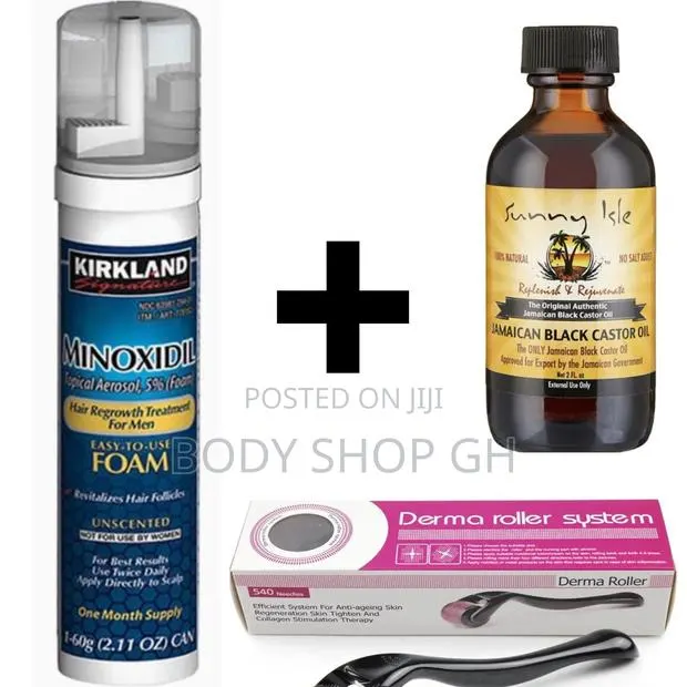 Kirkland Minoxidil Foam + Roller + Castor Oil for Beard · Photo 1