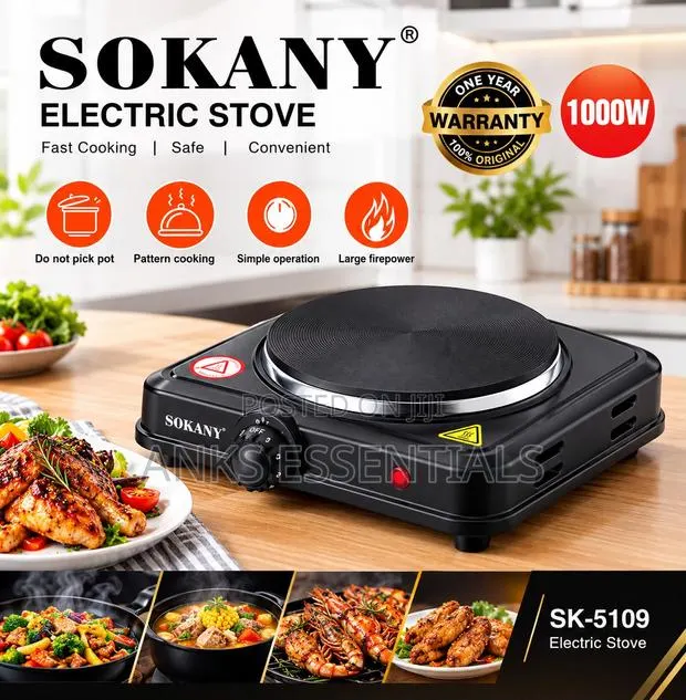 Sokany 1000W Single Burner Hot Plate Cooker SK-5109 · Photo 1