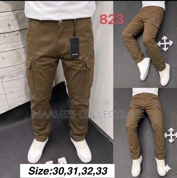 Men’S Cotton Cargo Pants With Side Pockets · Photo 1