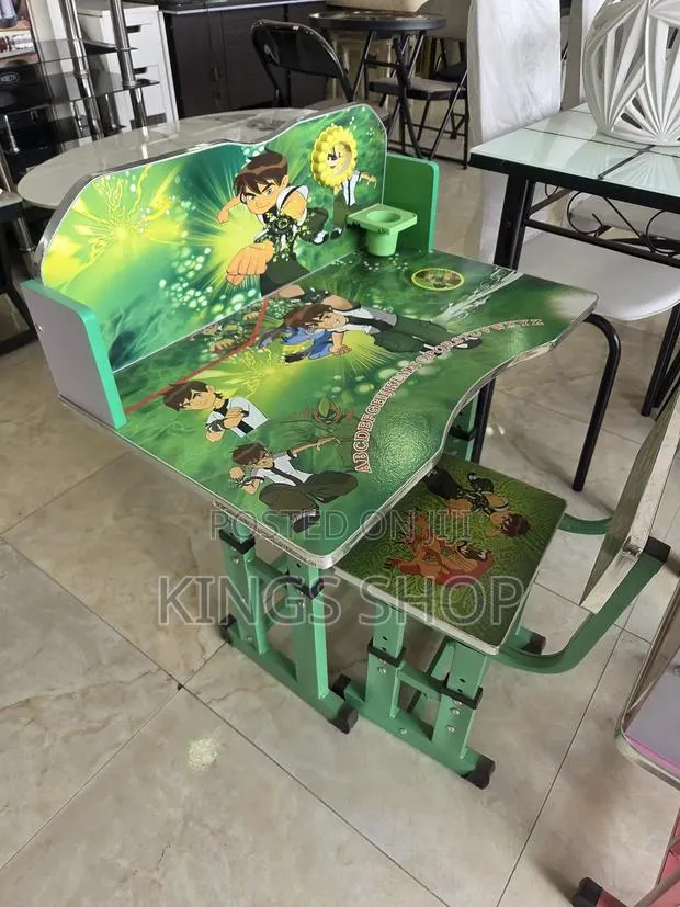 Kids Study Desk Cartoons Table And Chair · Photo 1