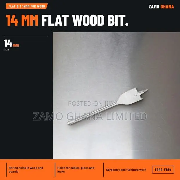Flat Bit 14Mm for Wood - TERA-FB14 · Photo 1