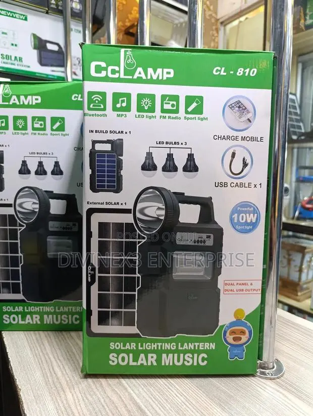 Portable Solar Lighting System With Bluetooth, Mp3 Player,With Bulbs. · Photo 1