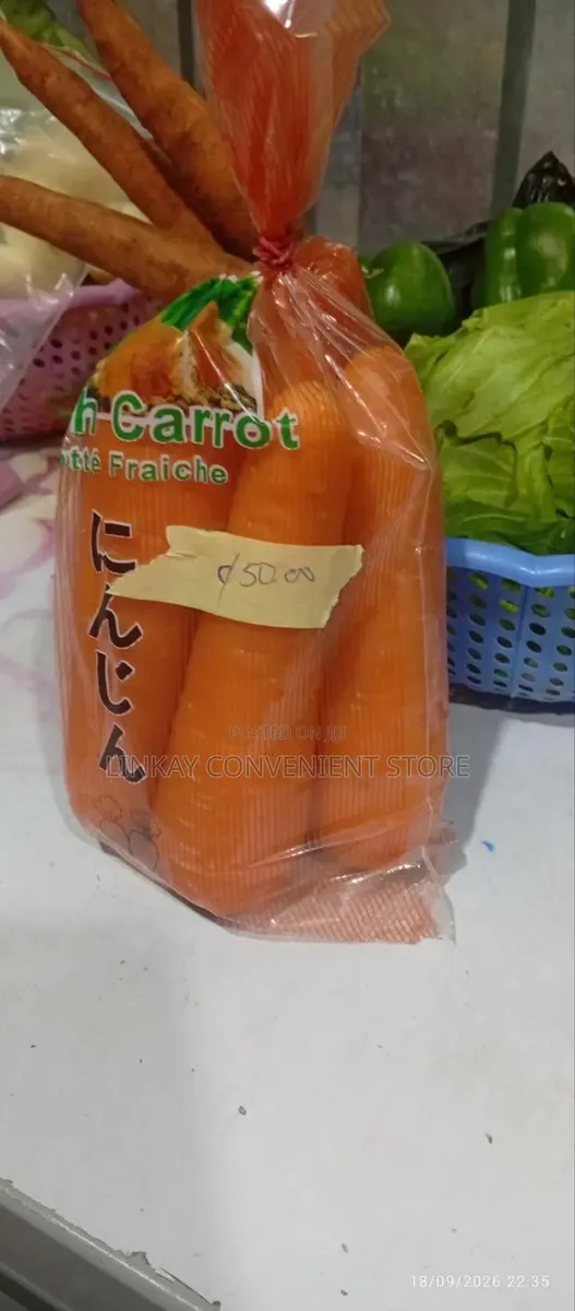 Fresh Carrots for Sale at LINKAY CONVENIENT STORE · Photo 1