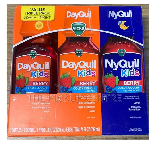 3 Pack Vicks Dayquil Nyquil Kids Berry Cold Cough Medicine · Photo 1