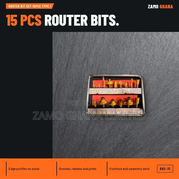 Router Bit Set 15Pcs Type 1 - RBS-15 · Photo 1