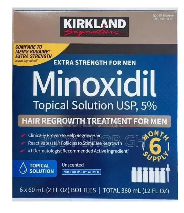 FULL SET - 6 Bottles + Dropper - KIRKLAND MINOXIDIL OIL · Photo 1