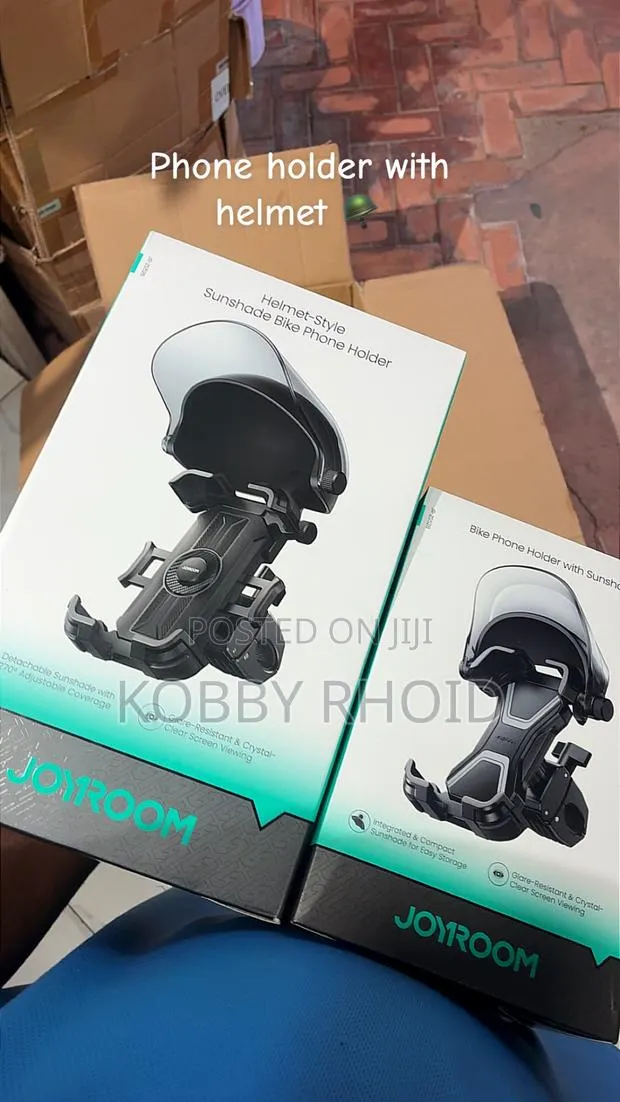Helmet-Style Sunshade Bike Phone Holder · Photo 1