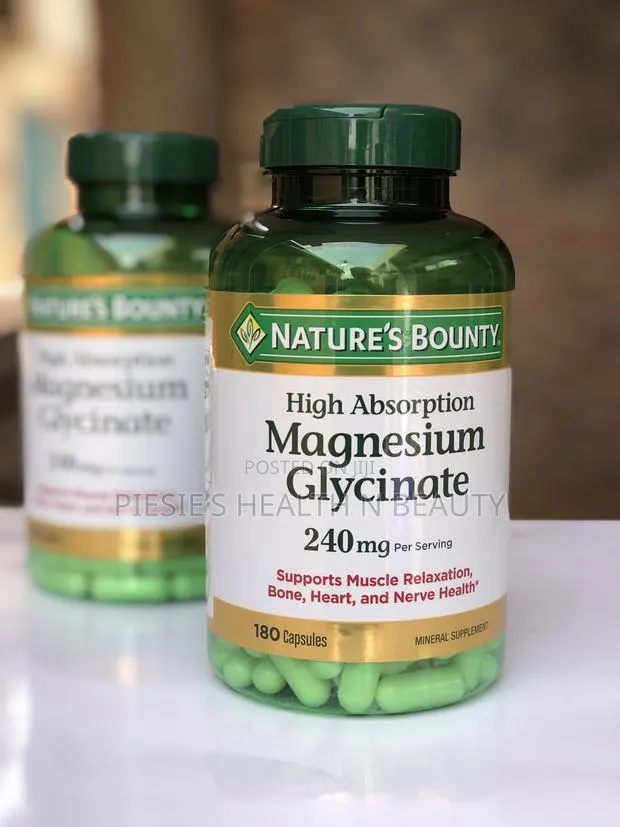 Nature’S Bounty Magnesium Glycinate 240 Mg, 180 Capsules · Photo 1
