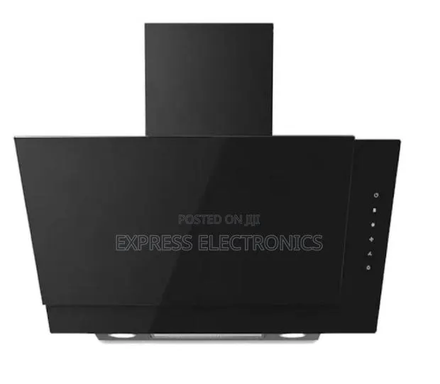 Ultra Midea 90cm Angled Cooker Hood W/ Black Tempered Glass · Photo 1