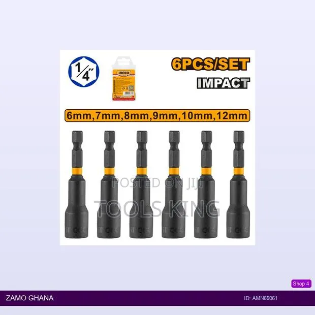 6 PCS Impact Magnetic Nut - Amn65061 · Photo 1