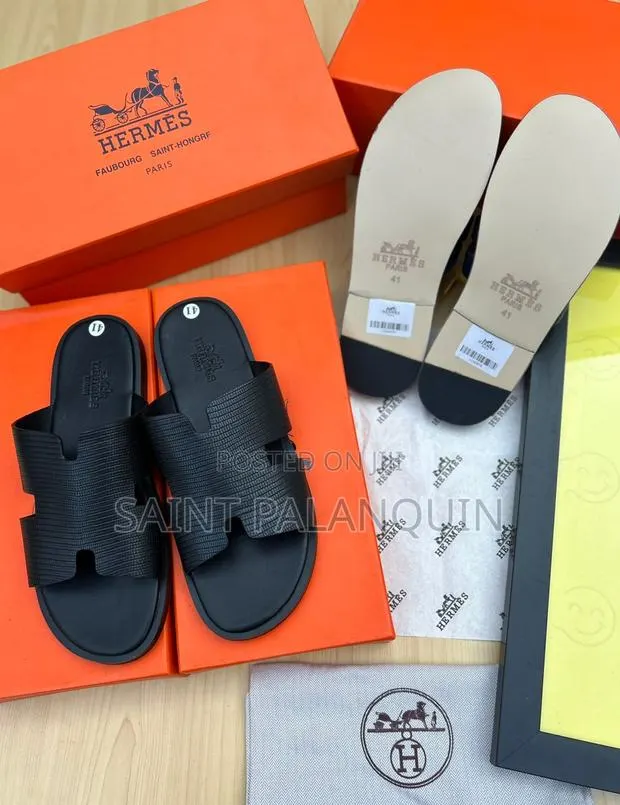 Quality Men Hermes Rough Slippers · Photo 1