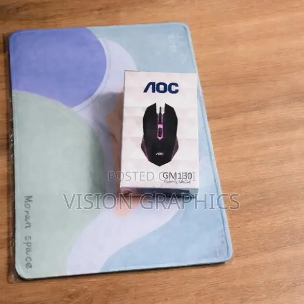 Aoc Gm130 Ergonomic Argb Gaming Mouse With Mouse Pad · Photo 1