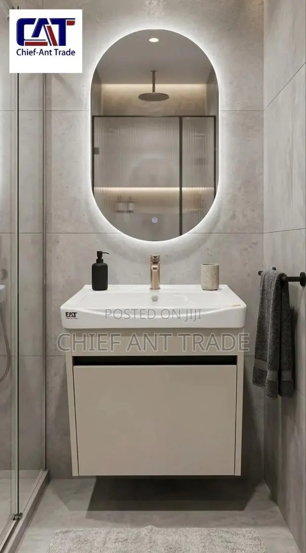 40cm Cabinet Hand Wash Basin With Touchscreen Mirror 8503-40 · Photo 1