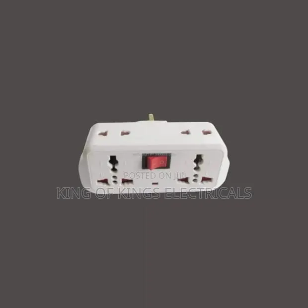 Universal Multi-plug Adapter With Power Switch – Dual Socket Extension