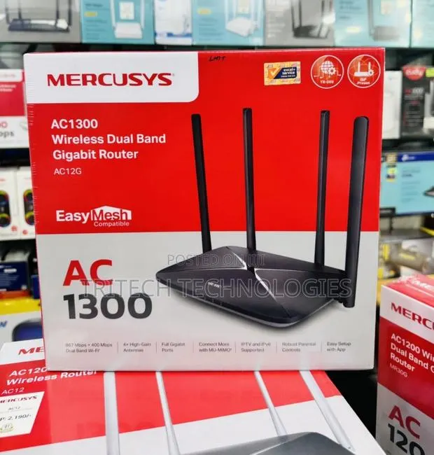 Mercusys Ac1300 Wifi Router Ac12g Full Gigabit Router · Photo 1