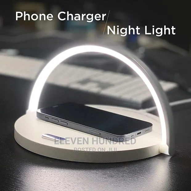 Wireless Charger, With Led Lamp for Samsung,iPhone and All · Photo 1