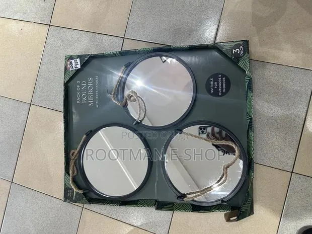 3 Piece Palm House Brand Round Decorative Wall Mirrors · Photo 1