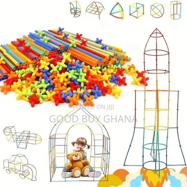 Kids Building Straws Construction Toy · Photo 1