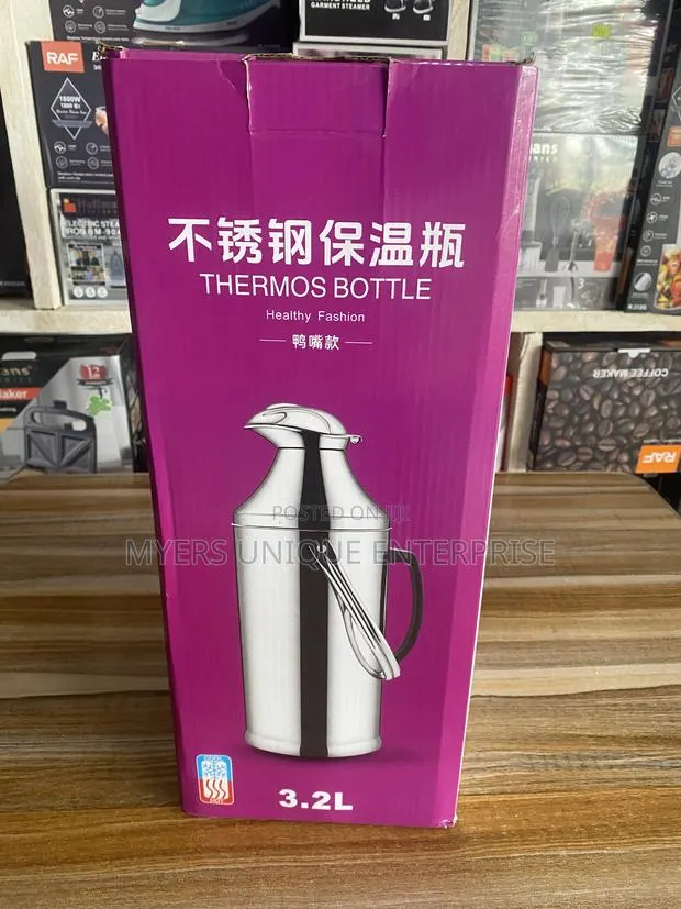 Stainless Steel 3.2L Thermos Bottle - For Home Office · Photo 1