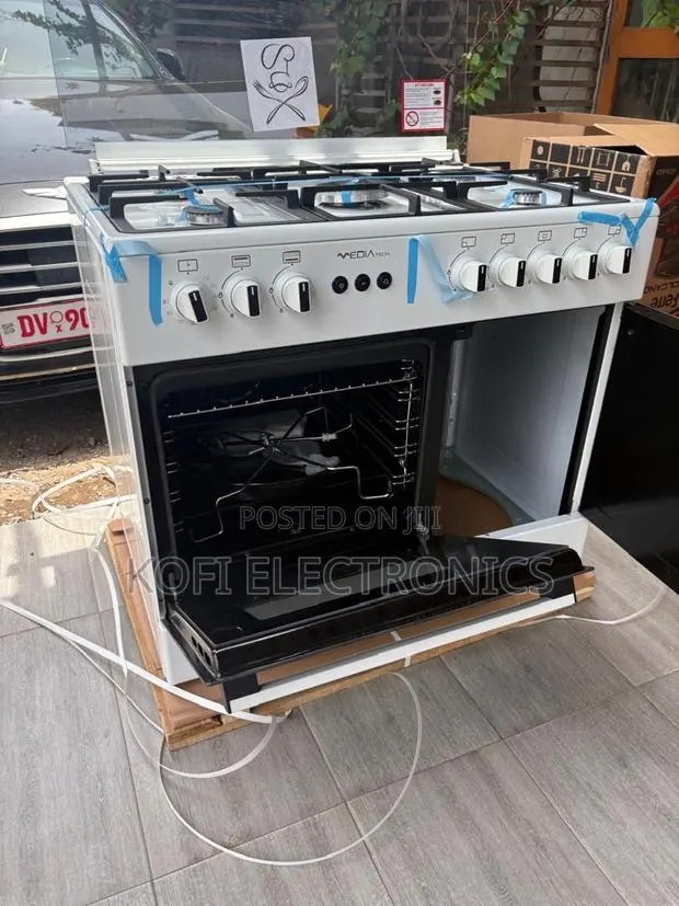 Mediatech 60x90 White Gas Cooker Durable Design for Everyday Use · Photo 1