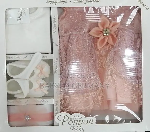 Newborn to 4 Months Pink Dress Gift Set · Photo 1