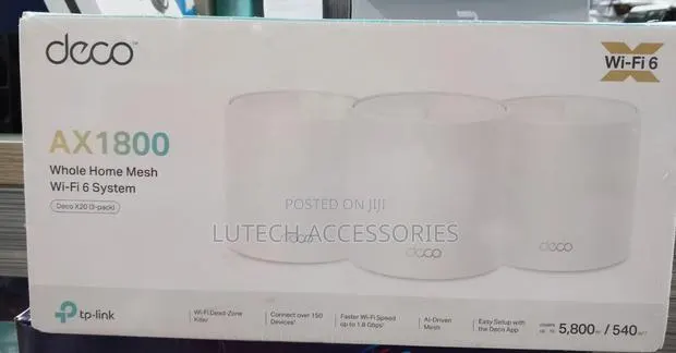 Tplink Deco X20 Ax1800 3 Pack Mesh Wi-Fi 6 System · Photo 1