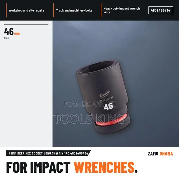 46Mm Deep Hex Socket Long SHW 1In 1Pc - · Photo 1