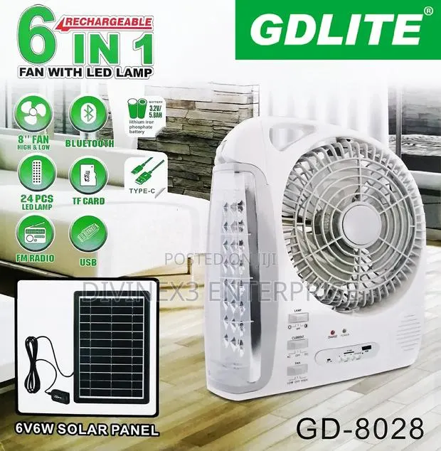 6 in 1 Solar Light/Fan/Radio · Photo 1