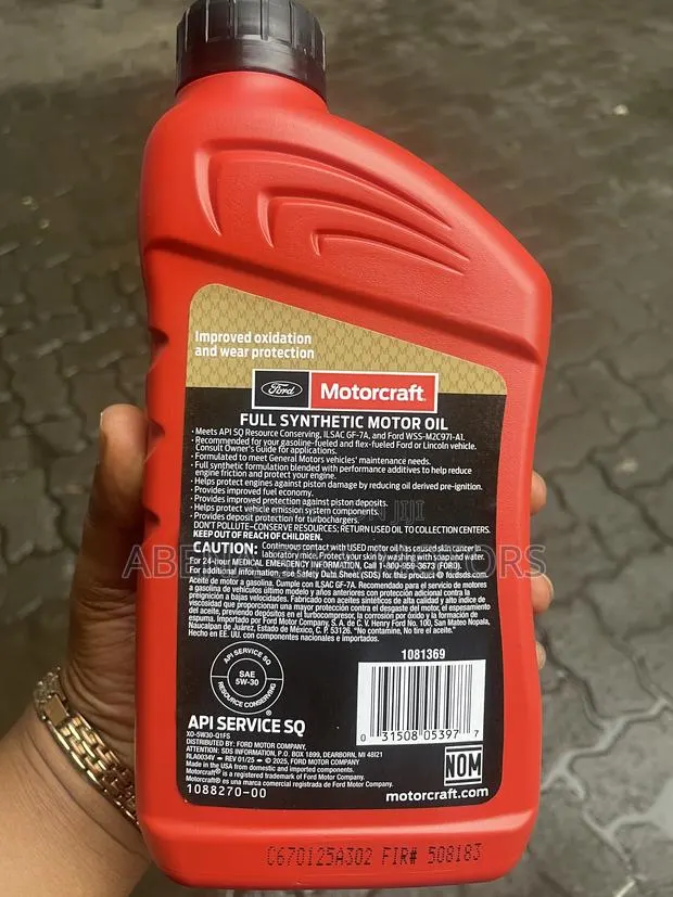 Motorcraft Full Synthetic 5w-30 Motor Oil · Photo 1