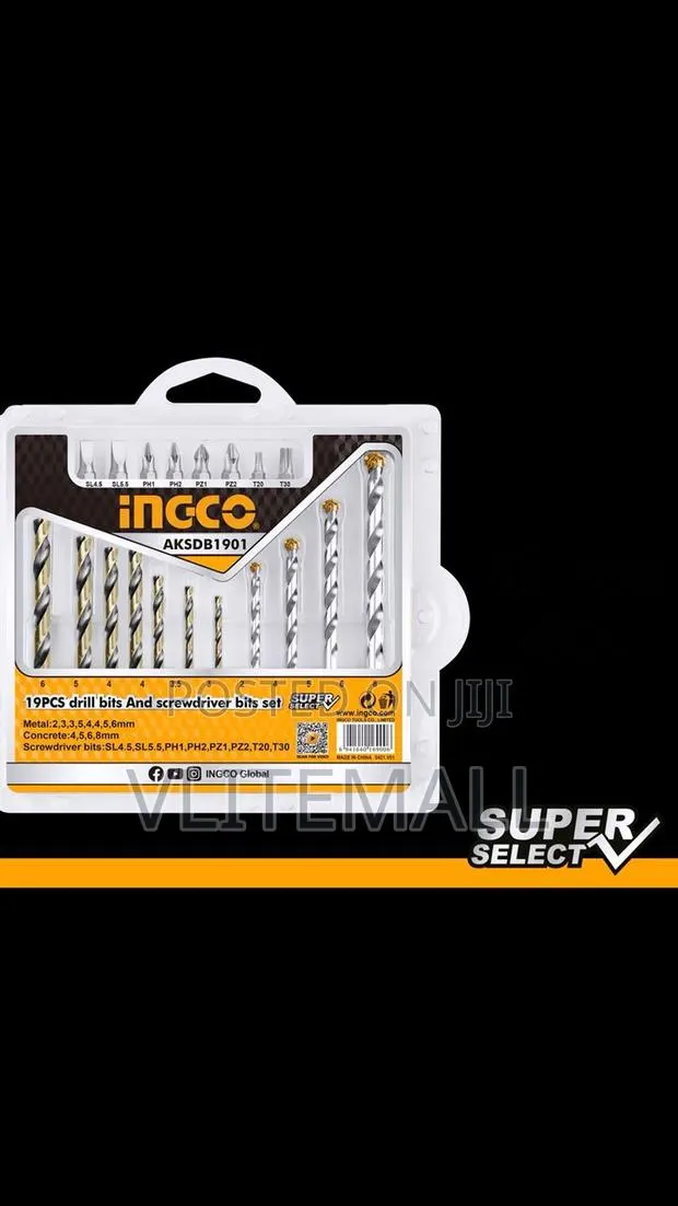 19 Pcs Drill Bits Screwdriver Bits Set · Photo 1