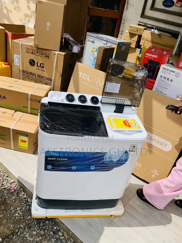 Best Unique Midea 7 Kg Semi Automatic Top Load Washer Black White · Photo 1