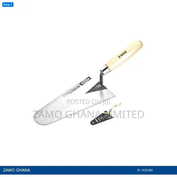 Plaster and Brick Trowel 220mm Wooden Handle - Sgs384 · Photo 1