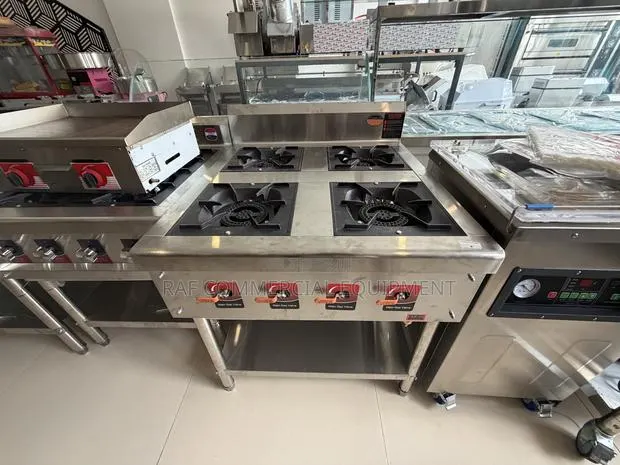 Commercial 4 Burner Gas Stove Cooker · Photo 1