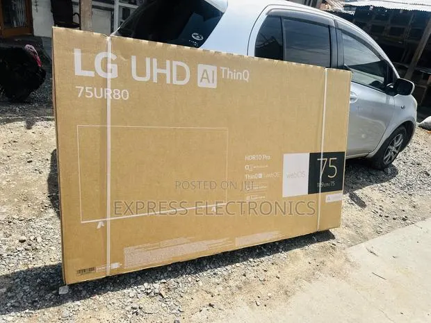 Authentic Sleek Design LG UHD UR80 75 Inch 4K Smart TV, 2023 75UR80006 · Photo 1
