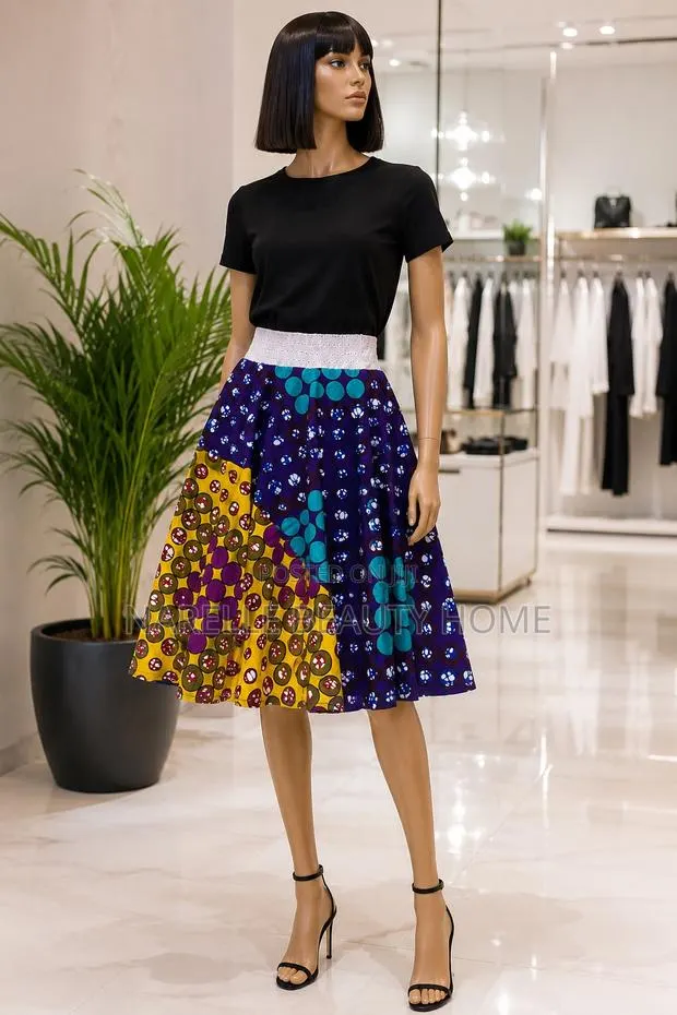 Uk Size 8 - Ladies Beautiful African Print Skirt · Photo 1