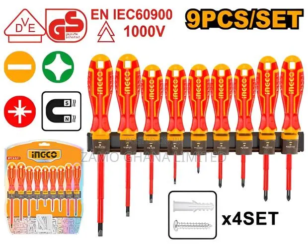 9 PCS Insulated Screwdriver Set # Hkisd0908 · Photo 1