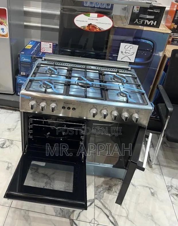 Get Unique Mideatech 5 Burner(Auto Rotisserie) Gray · Photo 1