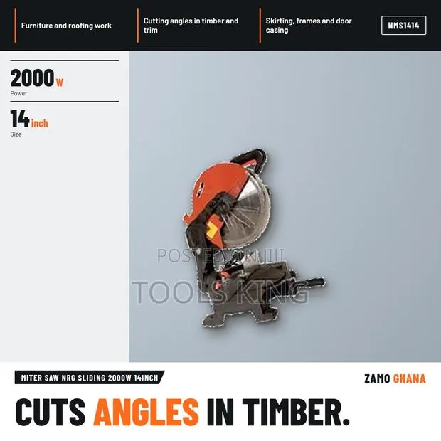 Miter Saw NRG Sliding 2000W 14Inch - NMS1414 · Photo 1