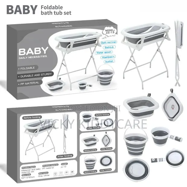 Baby Foldable Bath Tub Set · Photo 1