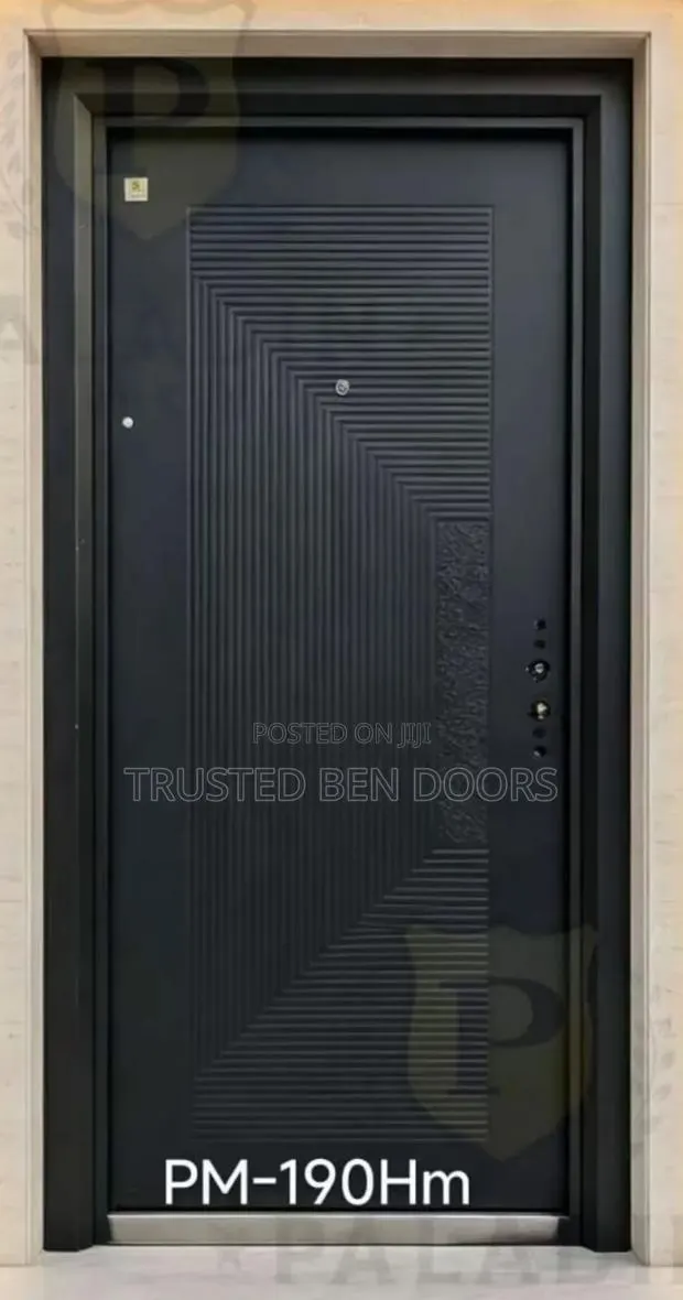 Paladin Black Turkey Single Roughly Security Door for Apartments · Photo 1