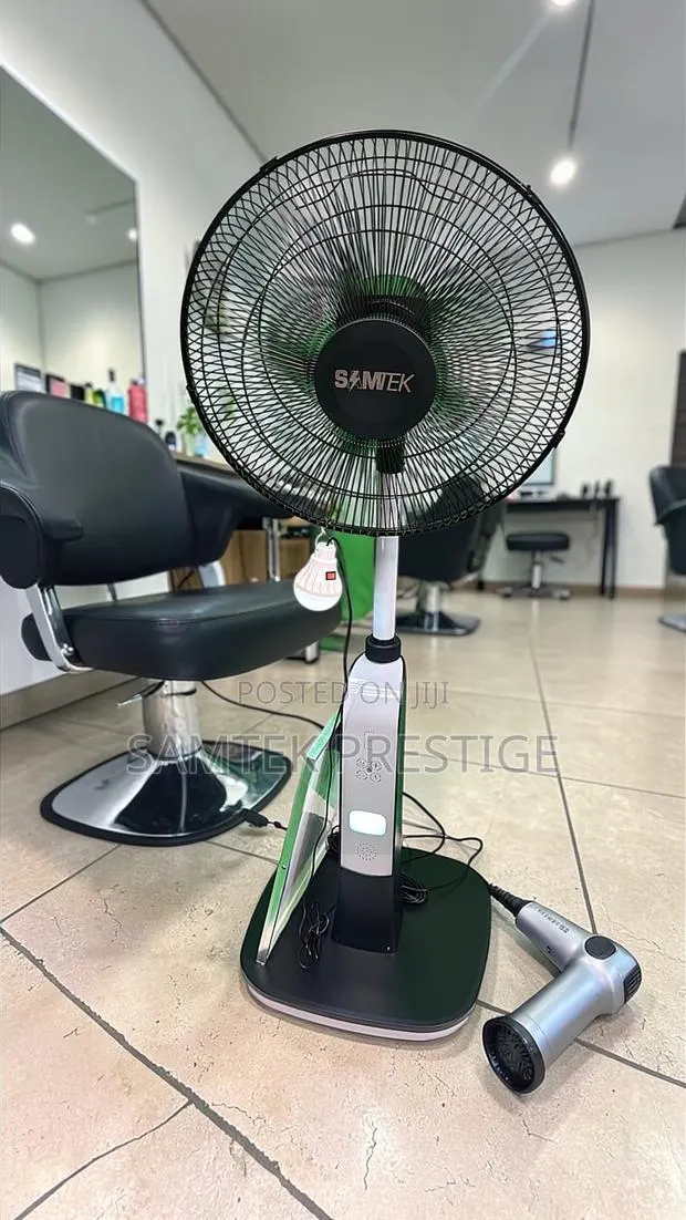 SamTek 18inch Rechargeable Solar Fan · Photo 1