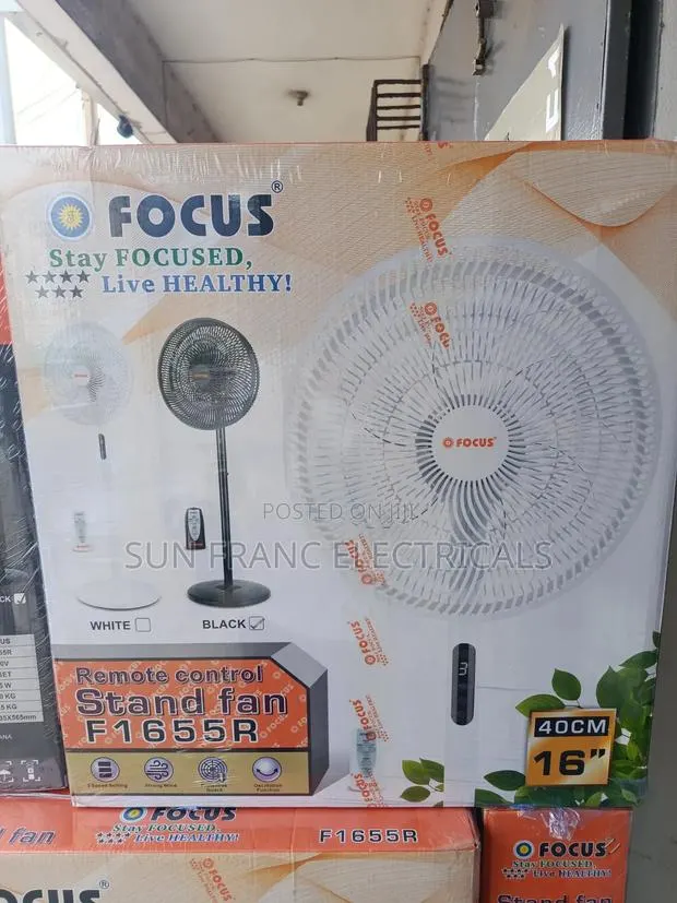 Focus Remote Standing Fan · Photo 1