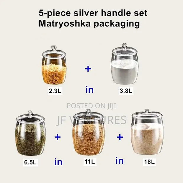 5pc Set Matroyshka Storage Containers · Photo 1